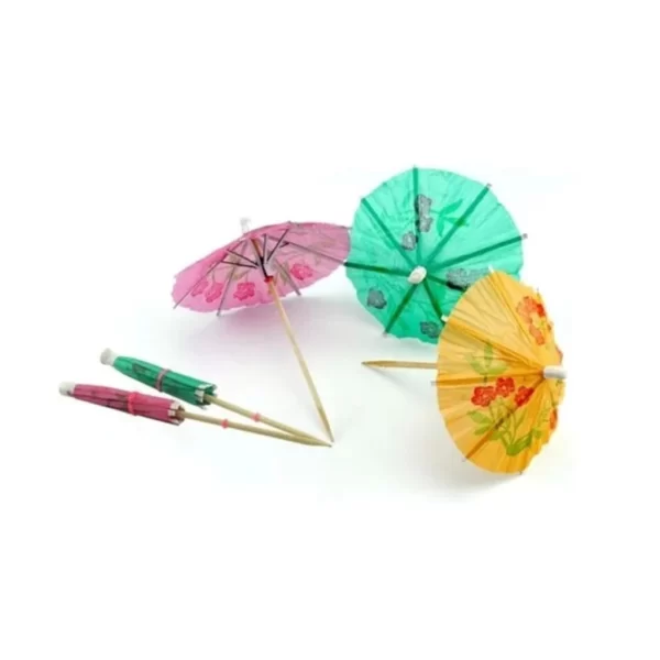 Und Palitos Guarda Sol Guarda Chuva Para Drinks Bebidas 10cm - Imagem 5