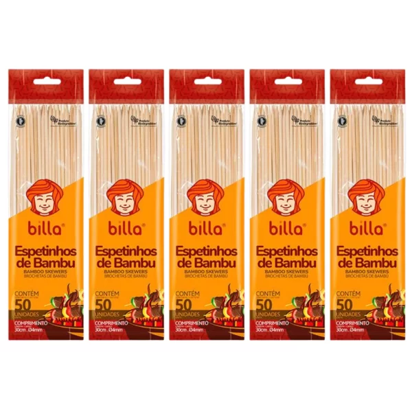 100u Espetinho De Madeira Bambu Para Churrasco E Petiscos - Imagem 7