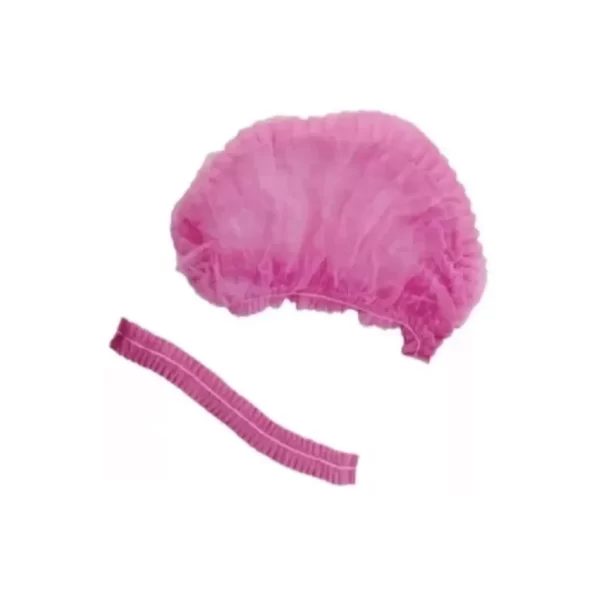 Touca Descartável Sanfonada Branca e Rosa - Protclean C/ 100 Un. Cor Branco e Rosa - Imagem 7