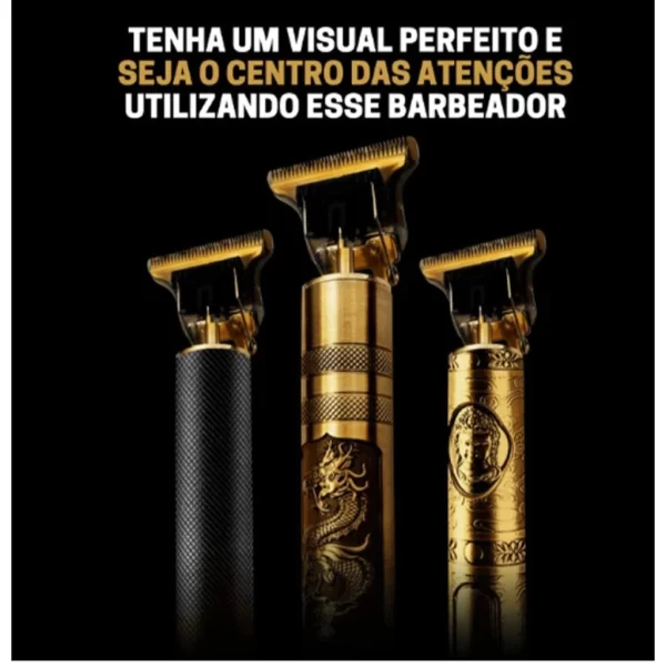 Máquina De Cortar Cabelo Para Barba Masculina Dragão Elétrico Profissional - Imagem 3