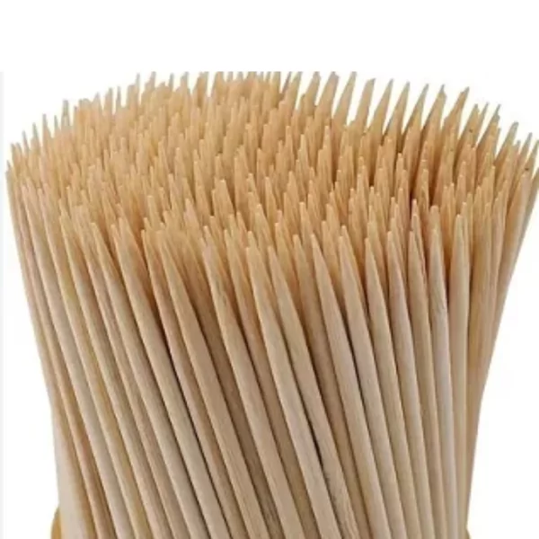 100u Espetinho De Madeira Bambu Para Churrasco E Petiscos - Imagem 3