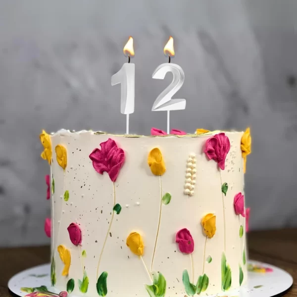Vela de Aniversário Slim Metálica Rosa ou Prata - Imagem 6