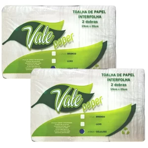 Papel Toalha 4000 Fls Interfolha Branco 100% Virgem Vale
