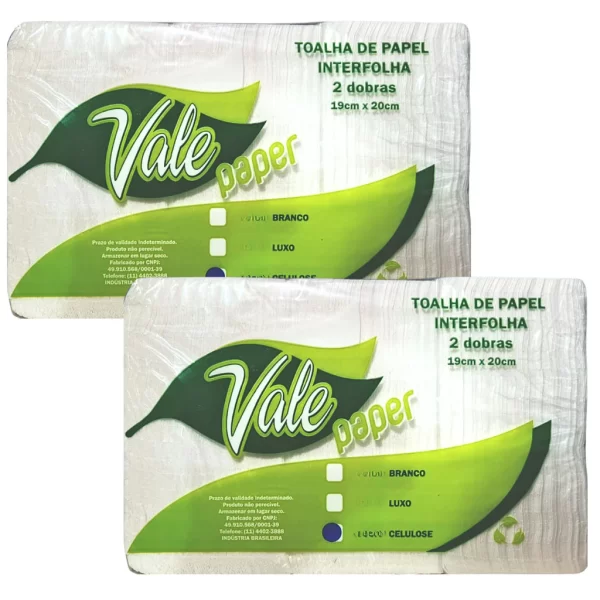 Papel Toalha 4000 Fls Interfolha Branco 100% Virgem Vale